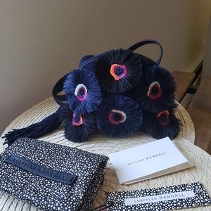 Loeffler Randall Applique suede crossbody bag